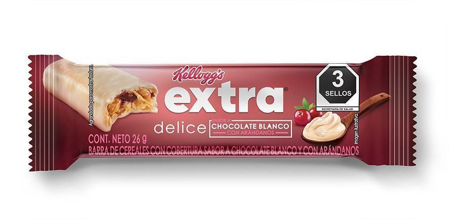 BARRITA KELLOGS CHOCOLATE BCO Y ARANDANO 26 G