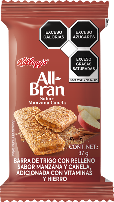 BARRA ALL BRAN MANZANA CANELA 37 G