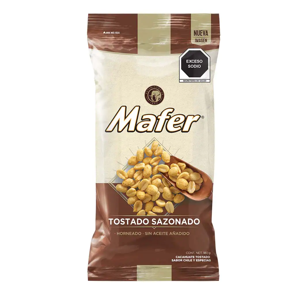 CACAHUATE MAFER TOSTADO SAZONADO 180 G