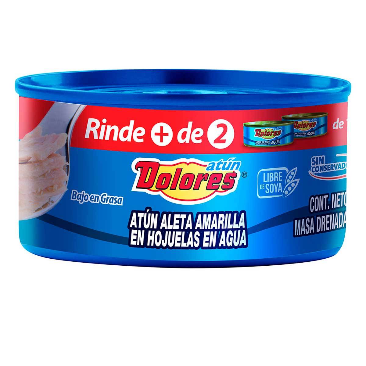 ATUN ALETA AMARILLA HOJUELAS DOLORES EN AGUA 295 G