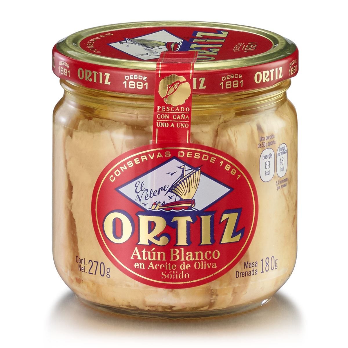 ATUN BLANCO EN ACEITE DE OLIVA ORTIZ 270G